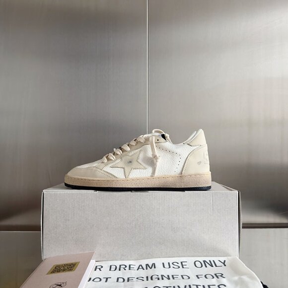 Golden Goose Women's White and Beige Star Dirty Shoes - Picture 5 of 7